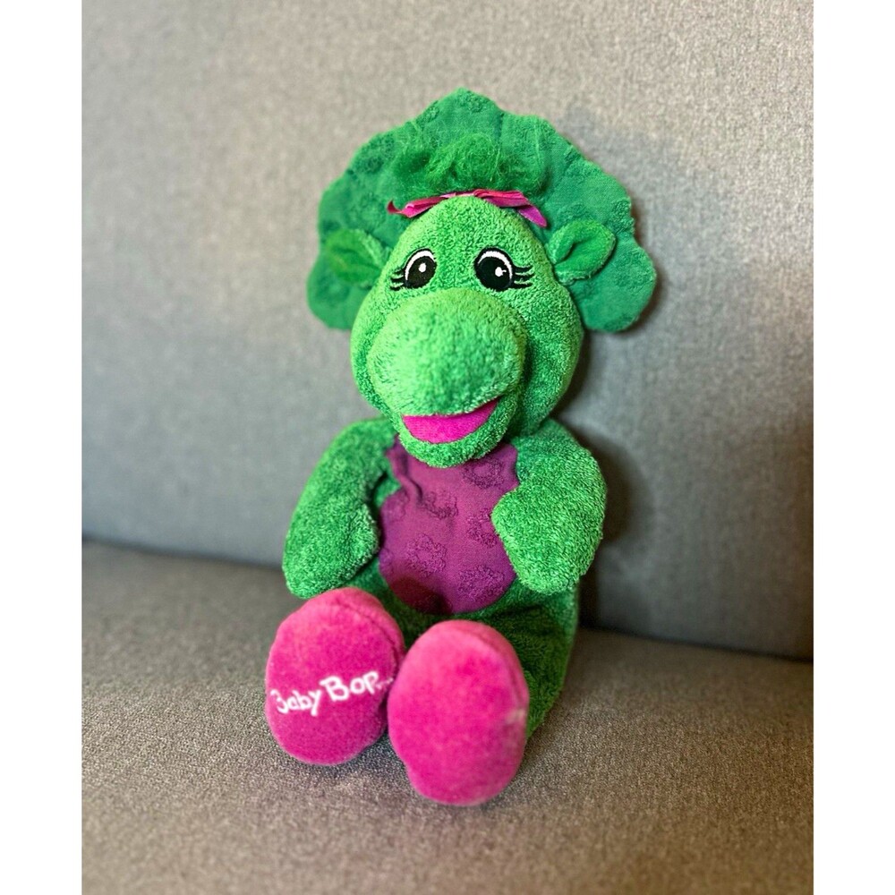 VTG 1992 BARNEY BABY BOP PLUSH LYONS GROUP GOLDEN BEAR PA2865 GREEN DINOSAUR
